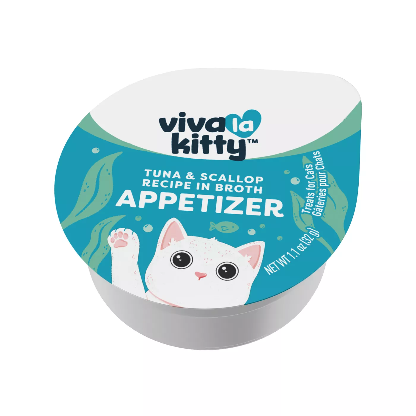 Vivala kitty tuna and scallop recipe in broth appetizer